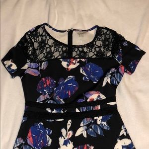 Black floral dress